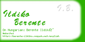 ildiko berente business card
